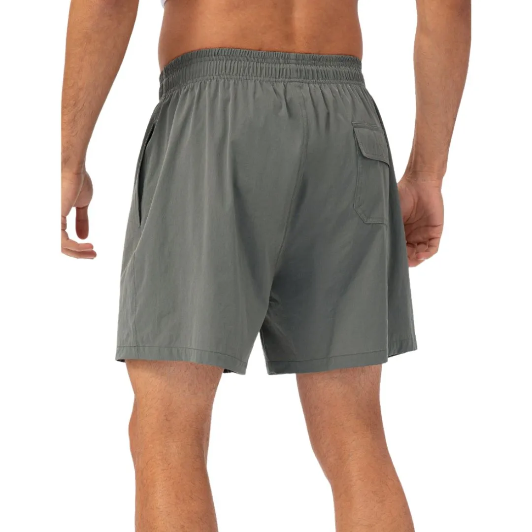 Green easy care material padel shorts for men