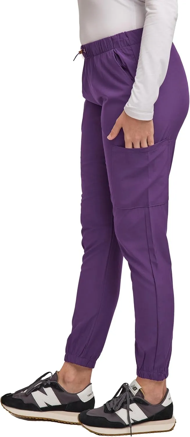 Green Town Scrubs for Women - Jogger Scrub Pant, Cargo Pockets, Stretch Fabric, Drawcord, Easy Care