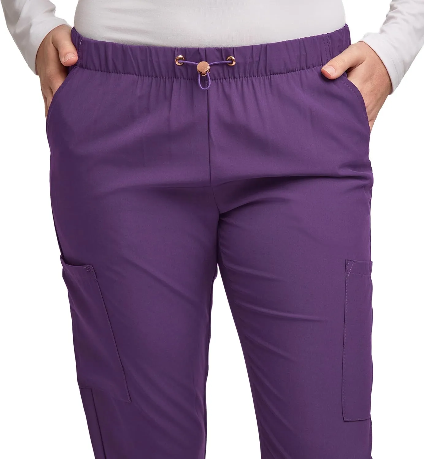 Green Town Scrubs for Women - Jogger Scrub Pant, Cargo Pockets, Stretch Fabric, Drawcord, Easy Care