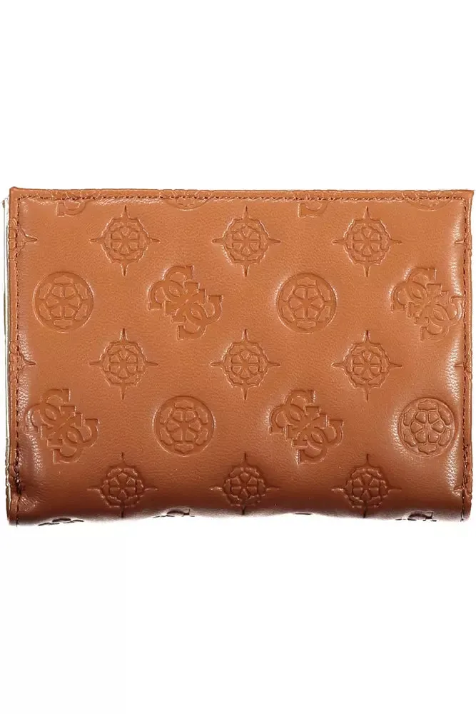 Guess Jeans Orange Brown Wallet S