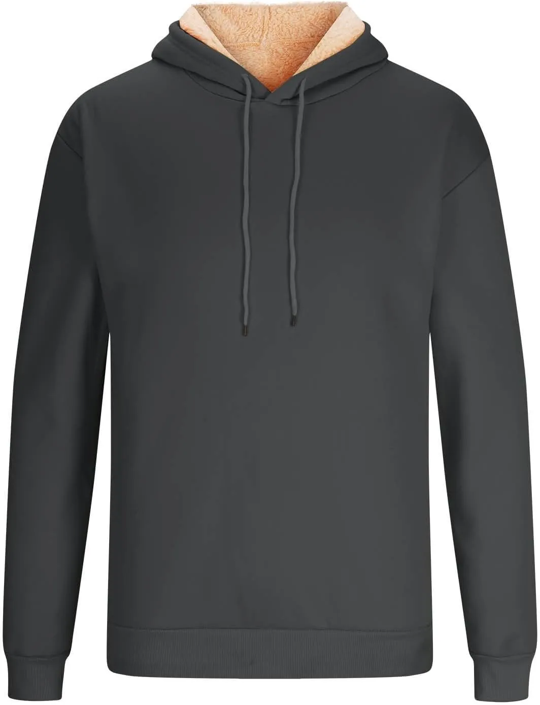 Hoodies for Men Heavyweight Fleece Lined Hoodie Thick Winter Pullover Warm Hooded Sweatshirt Thermal Windproof Jacket