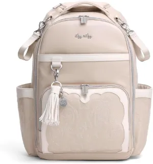 Itzy Ritzy Diaper Bag Backpack  Large Capacity Boss Plus Baby Backpack Diaper Bag Featuring 19 Pockets, Changing Pad, Stroller Clips, and Comfortable Backpack Straps, Oat