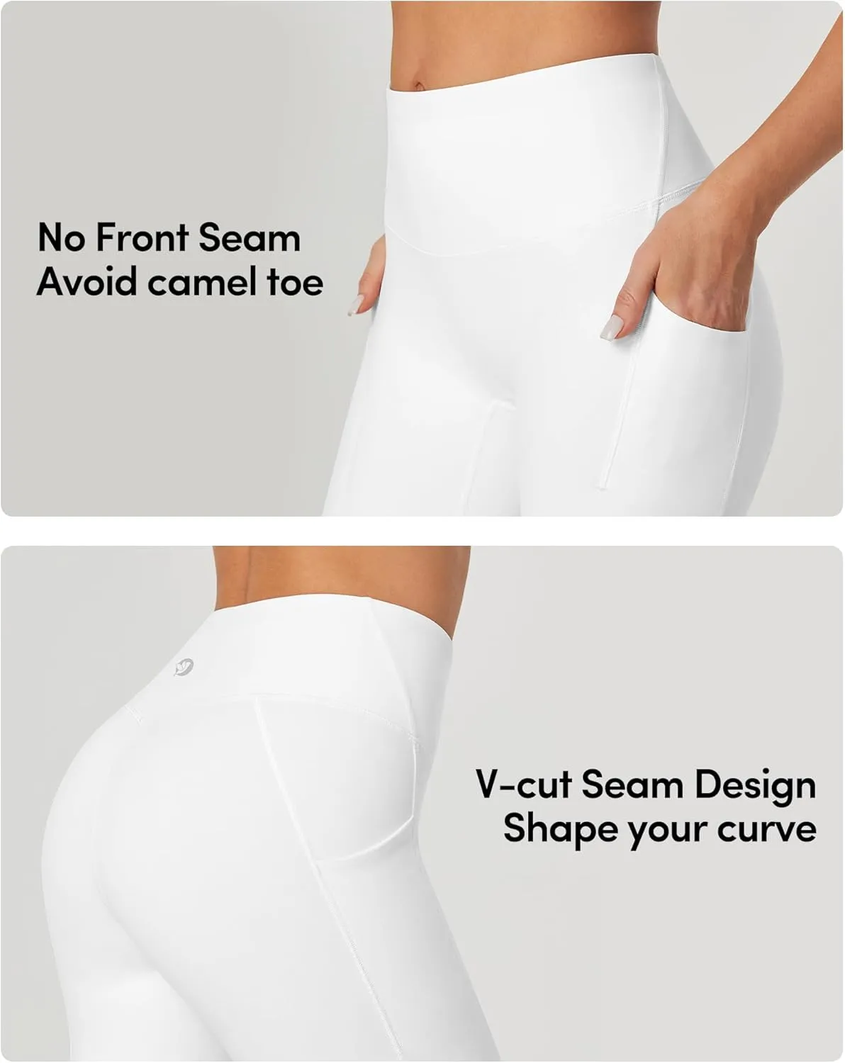 IUGA Biker Shorts Women Tummy Control 8" Workout Gym High Waisted Running Yoga Compression Spandex Shorts Women with Pockets