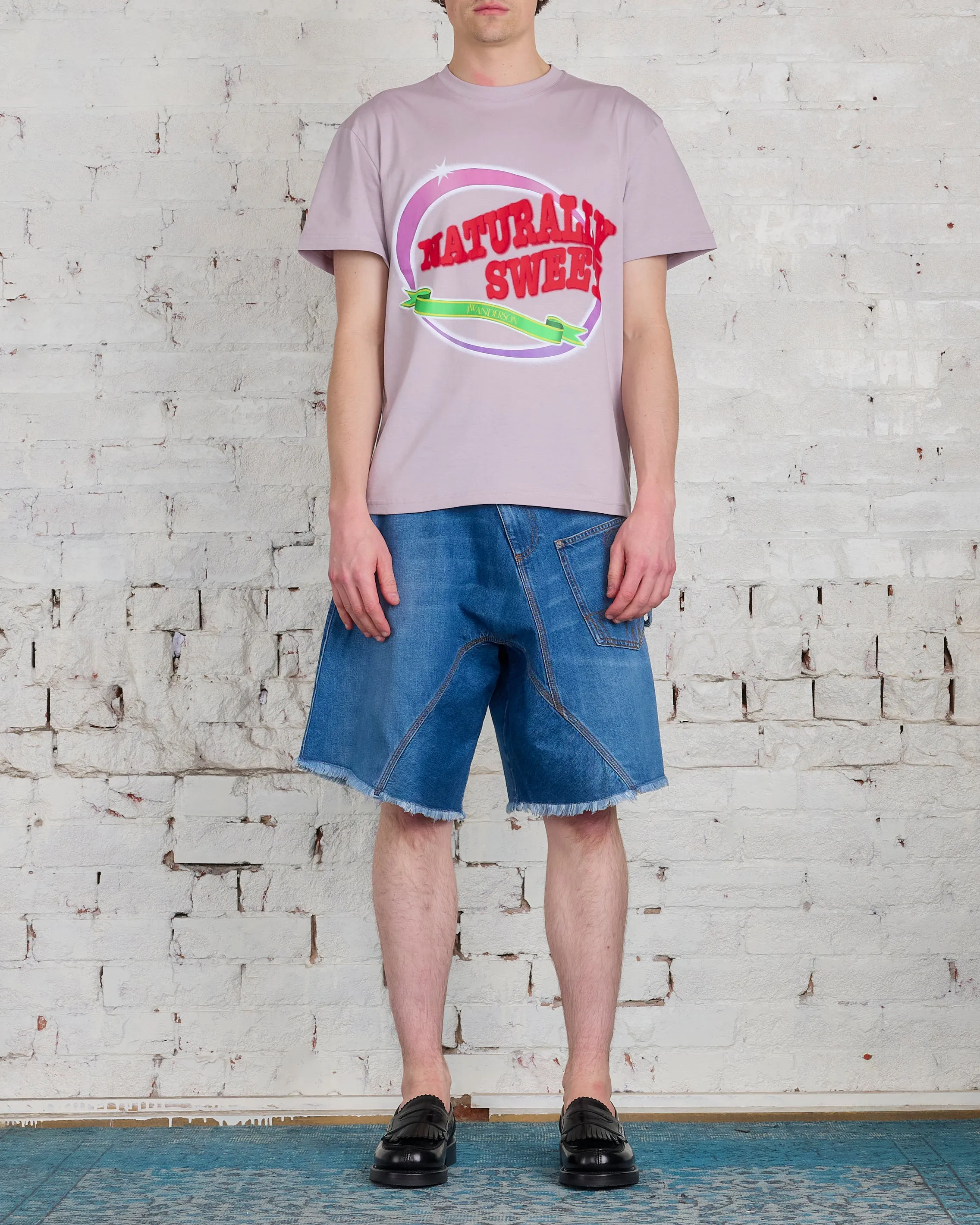 JW Anderson Twisted Workwear Short Light Blue Denim
