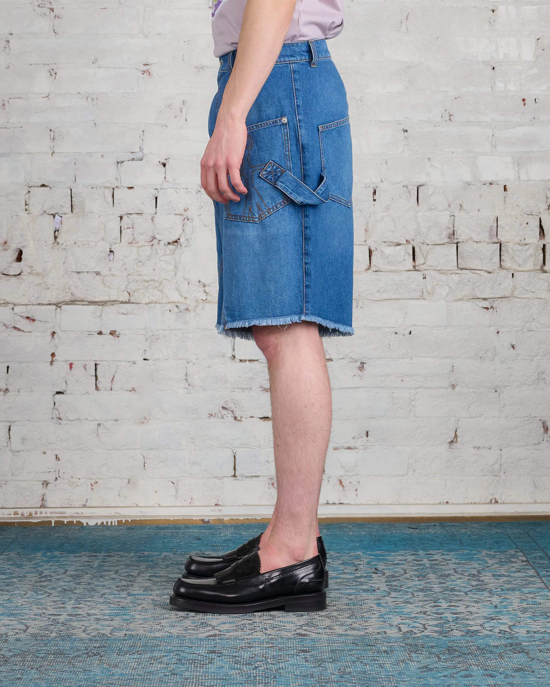 JW Anderson Twisted Workwear Short Light Blue Denim
