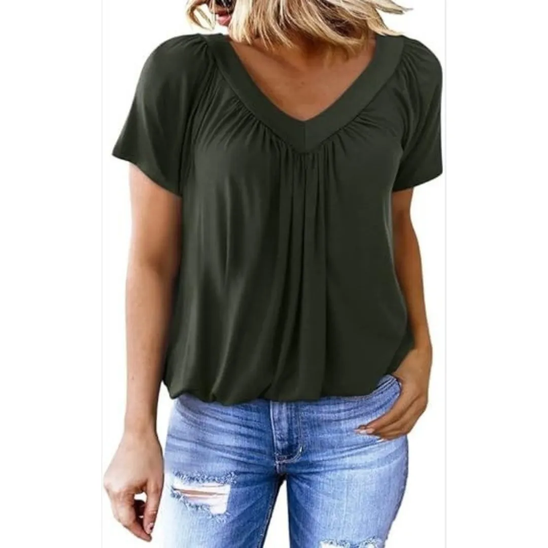KATHLEEN - Casual V-Neck Top
