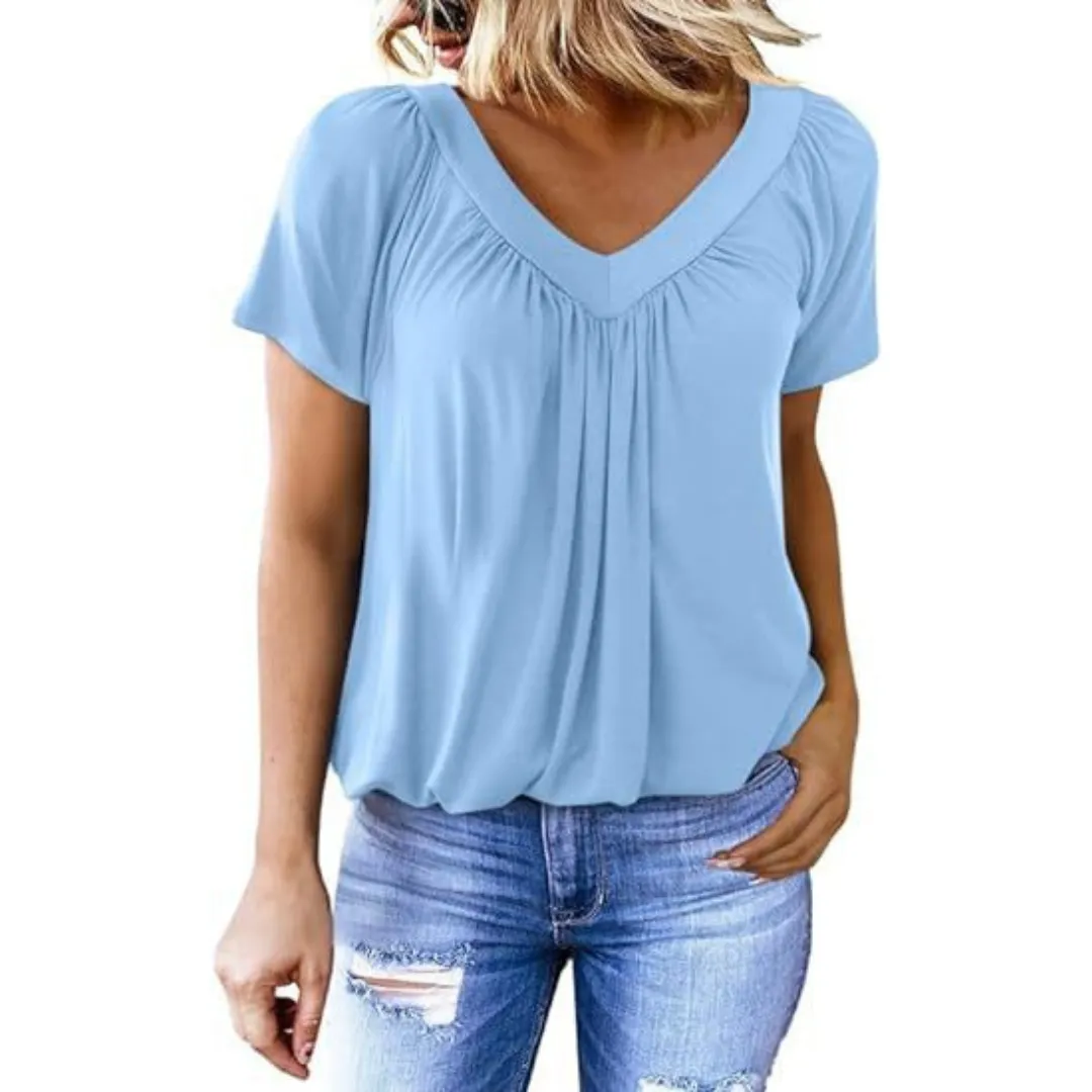 KATHLEEN - Casual V-Neck Top