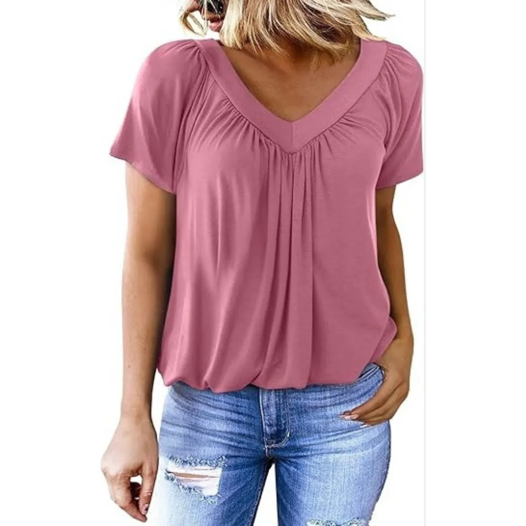 KATHLEEN - Casual V-Neck Top