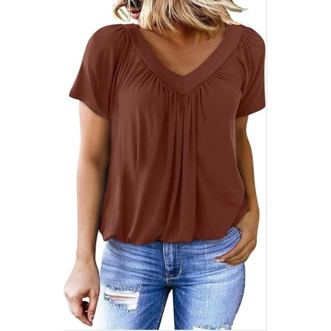 KATHLEEN - Casual V-Neck Top