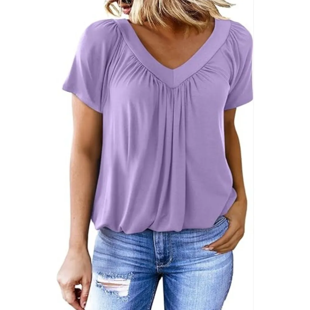 KATHLEEN - Casual V-Neck Top