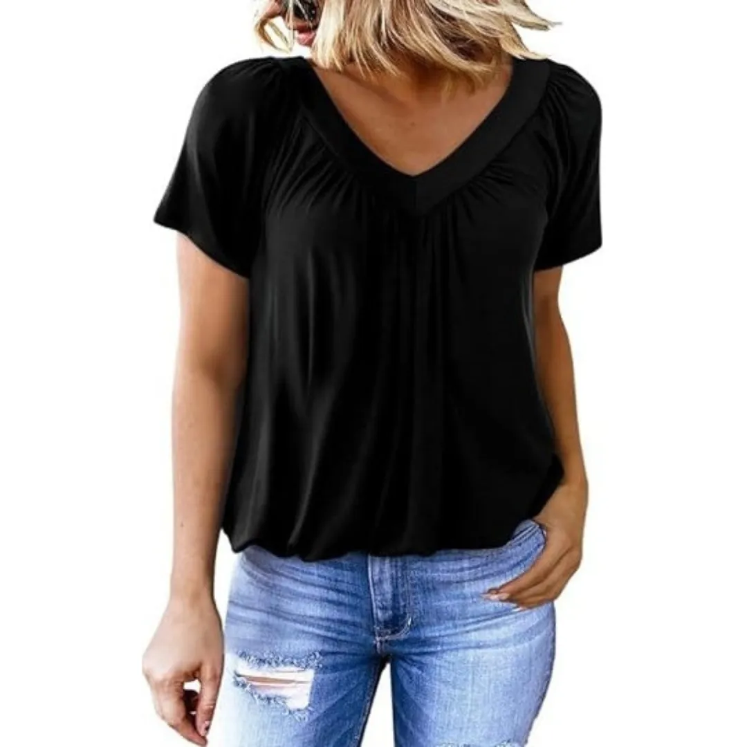 KATHLEEN - Casual V-Neck Top