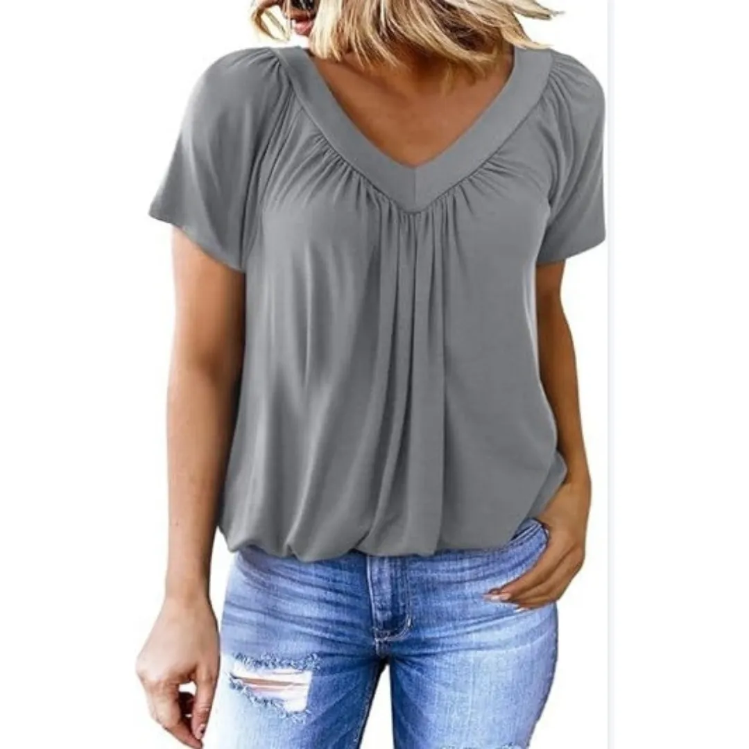 KATHLEEN - Casual V-Neck Top