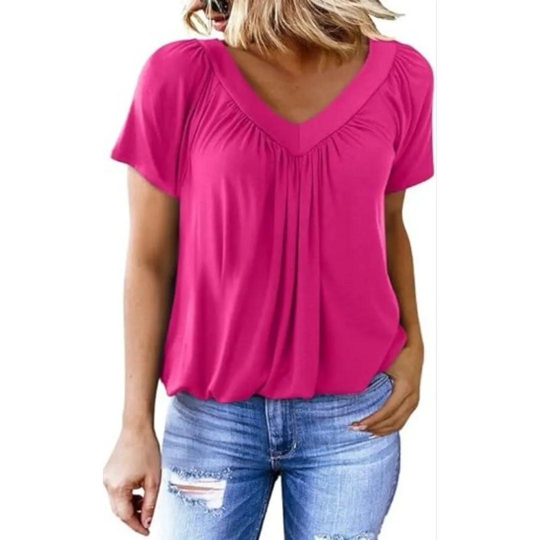 KATHLEEN - Casual V-Neck Top