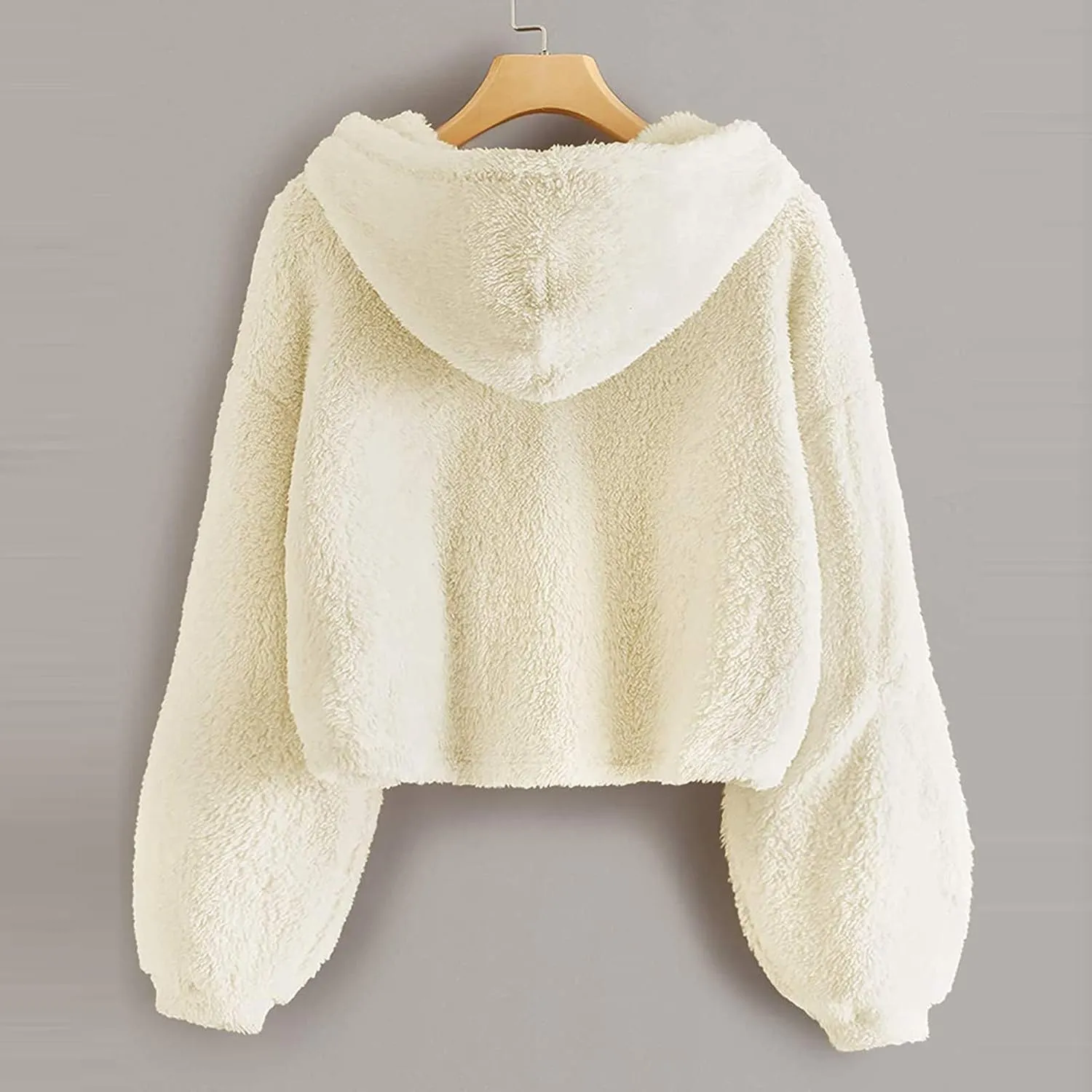 Kids Girl's Fuzzy Hoodies Warm Loose Fleece Button Down Pullover Sweatshirts Winter Tops