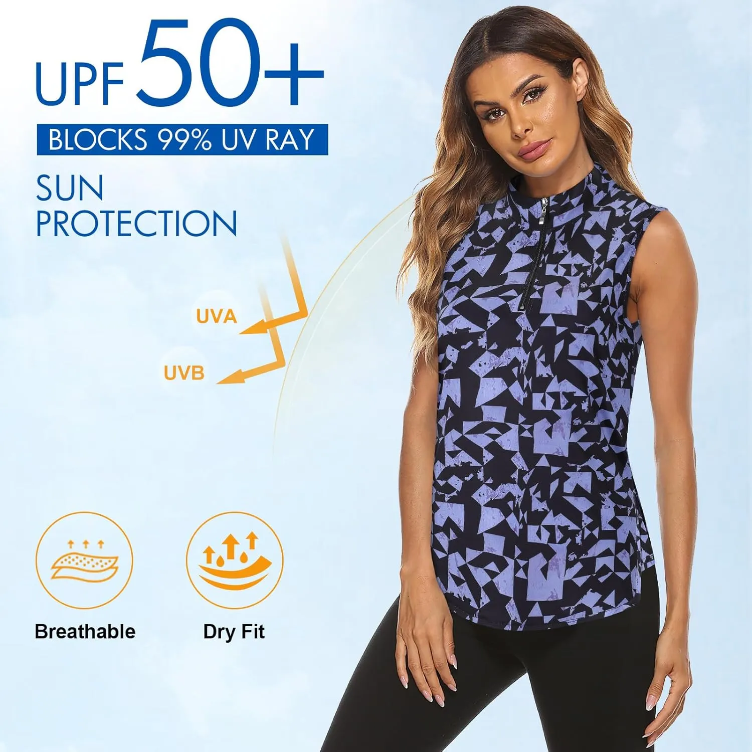 Koscacy Womens Golf Shirts Tank Tops for Women 2025 Loose Fit Sleeveless with Collar Yoga Athletic Running Shirts