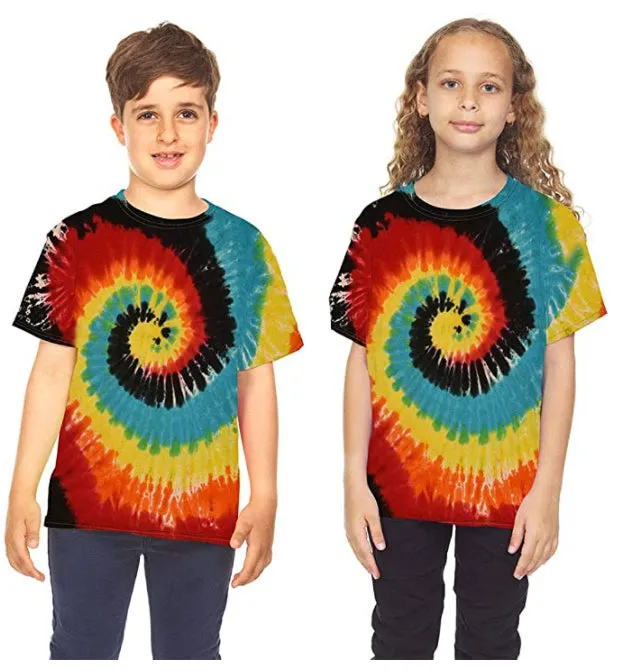 Krazy Tees Tie Dye T-Shirt - Teen Unisex Tie Dye T-Shirts