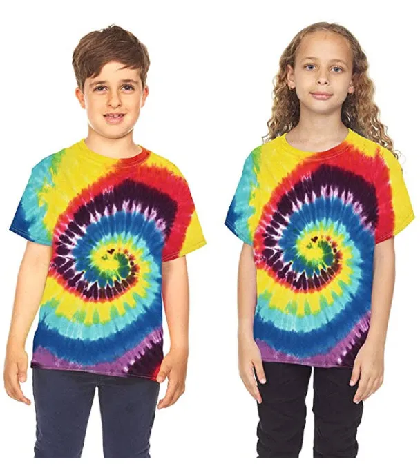Krazy Tees Tie Dye T-Shirt - Teen Unisex Tie Dye T-Shirts