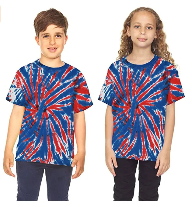 Krazy Tees Tie Dye T-Shirt - Teen Unisex Tie Dye T-Shirts
