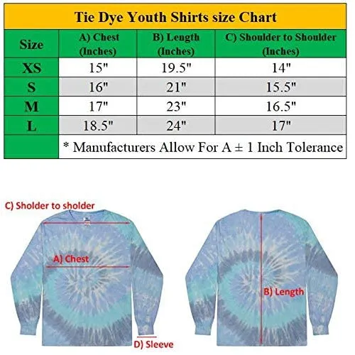 Krazy Tees Tie Dye T-Shirt - Teen Unisex Tie Dye T-Shirts