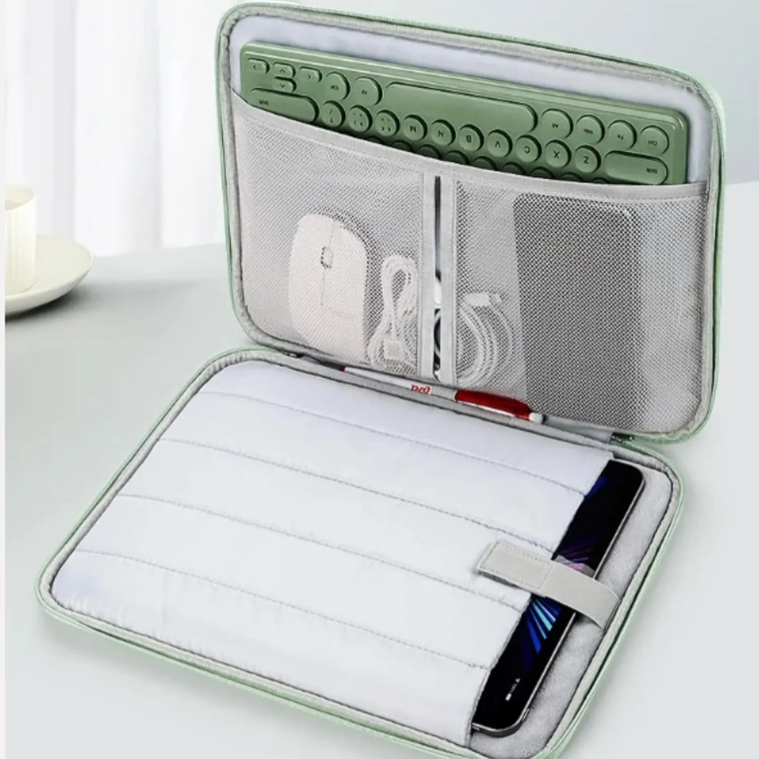 Laptop Sleeve Protective Sleeve Comaptible with MacBook Air/ 13-13.3 Notebook Multifuctional Briefcase Bag with Handle for Comfortable Travel (Navy Blue)