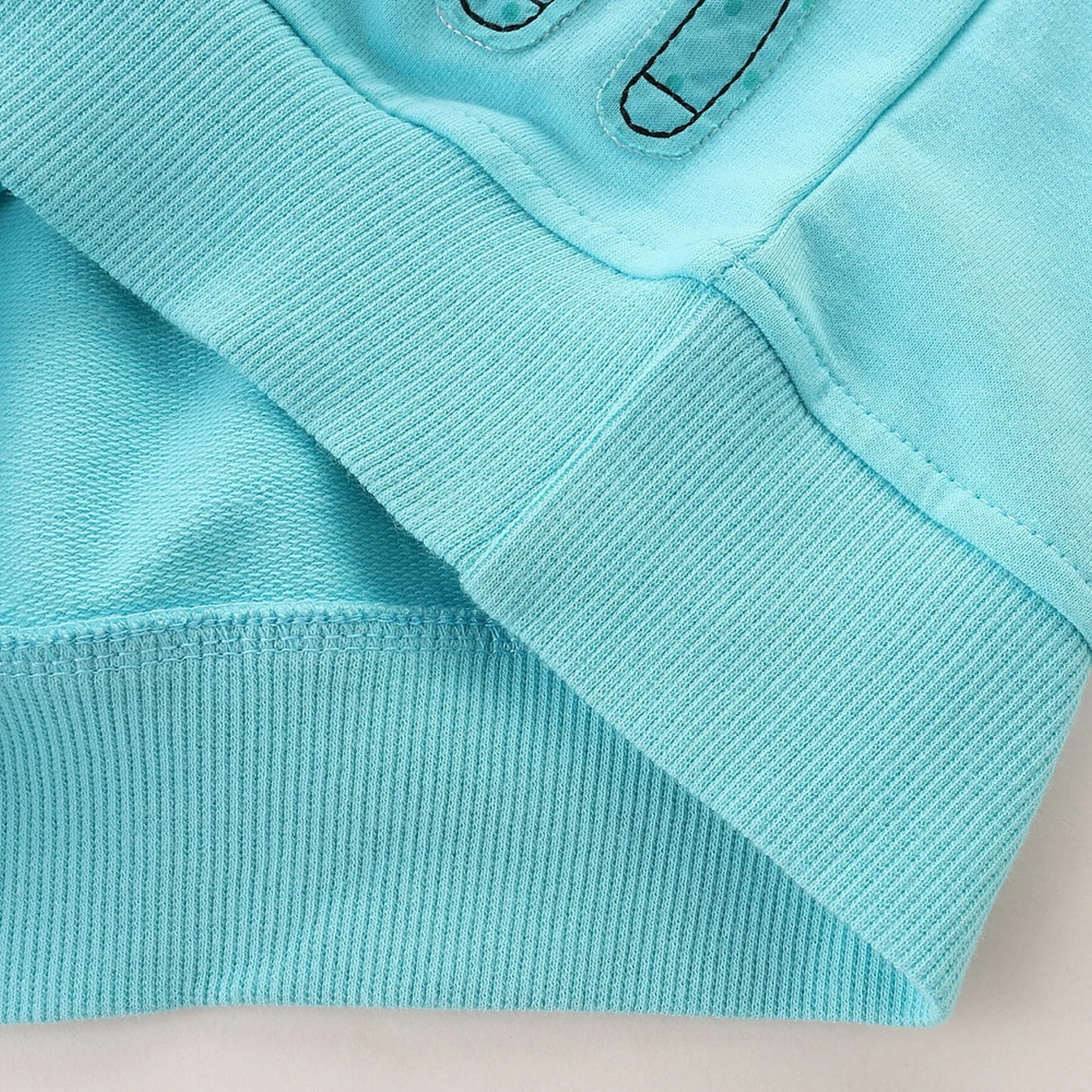 Little Unicorn Round Neck Sweat Shirt for Girls   (Teal)