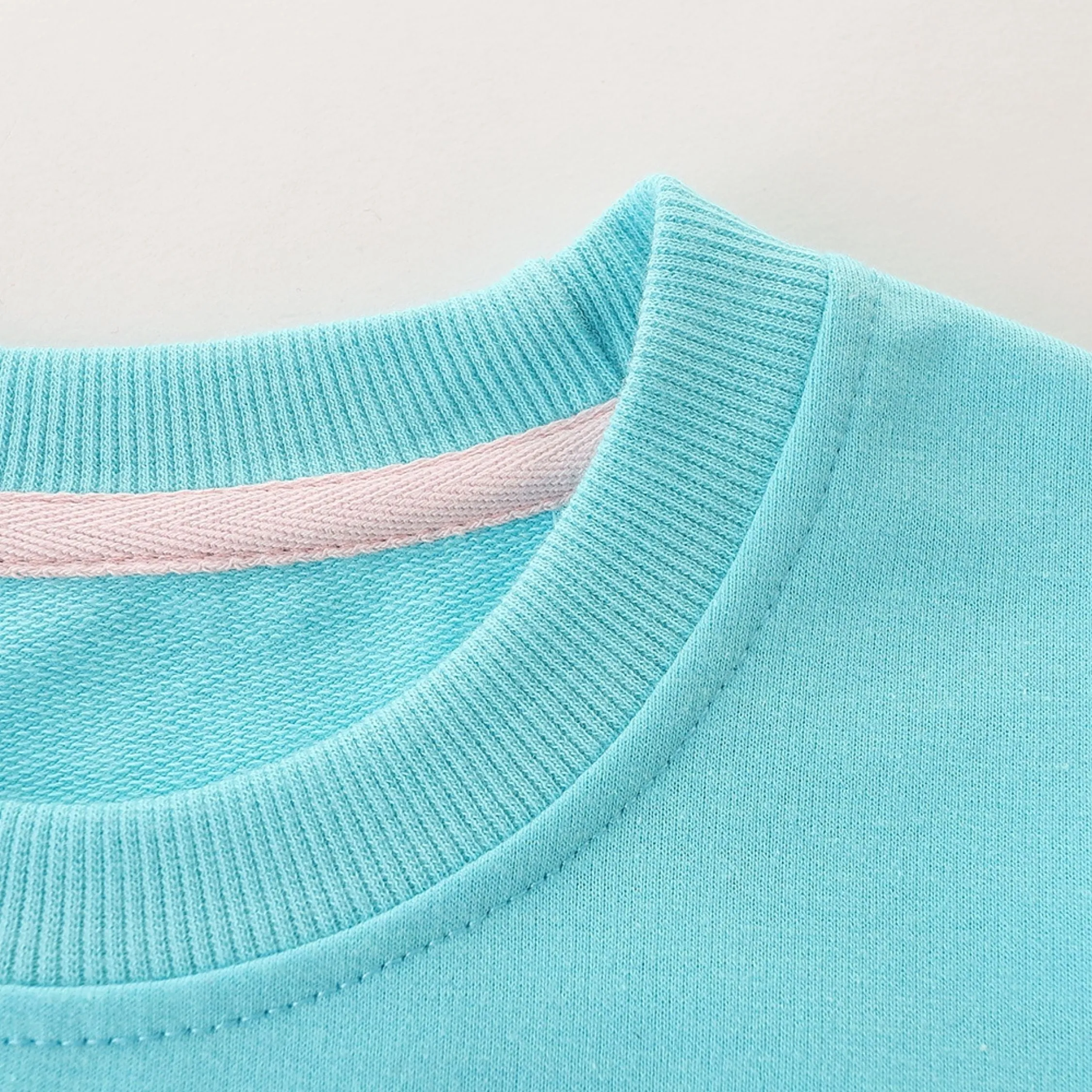 Little Unicorn Round Neck Sweat Shirt for Girls   (Teal)