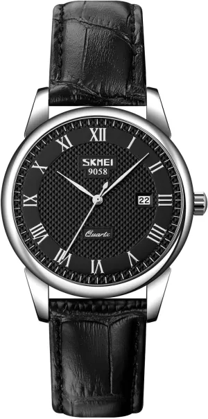 MASTOP Mens Womens Quartz Watch Roman Numeral Business Casual Fashion Analog Wrist Watch Classic Calendar Date Window 30M Waterproof Comfortable Leather Watches