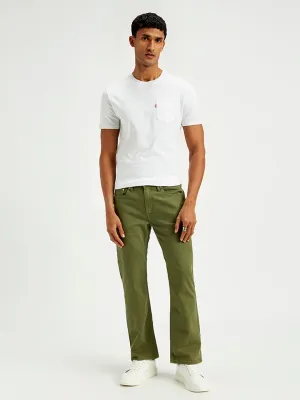 Men's 527 Olive Green Bootcut Fit Mid Rise Jeans
