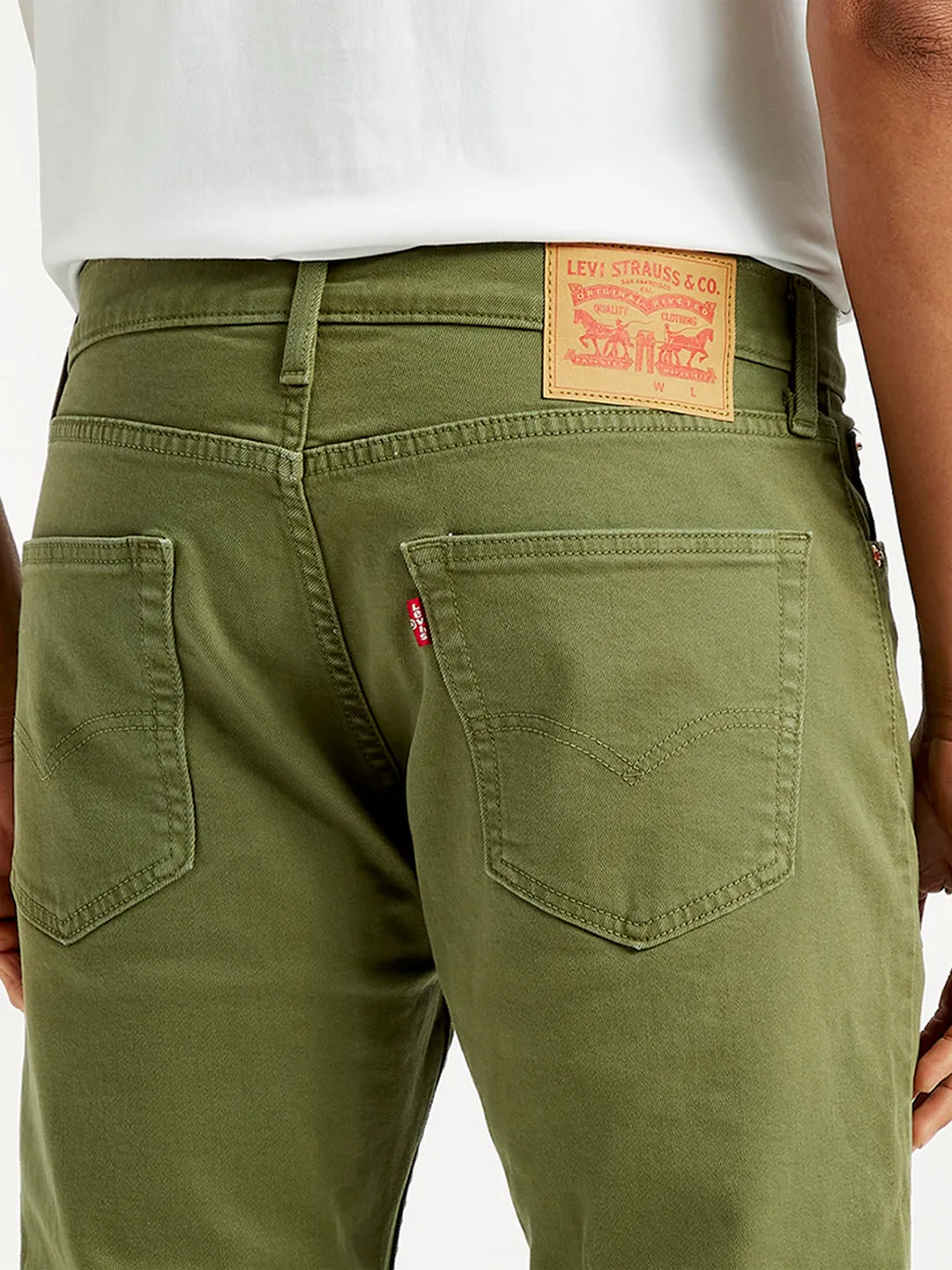 Men's 527 Olive Green Bootcut Fit Mid Rise Jeans