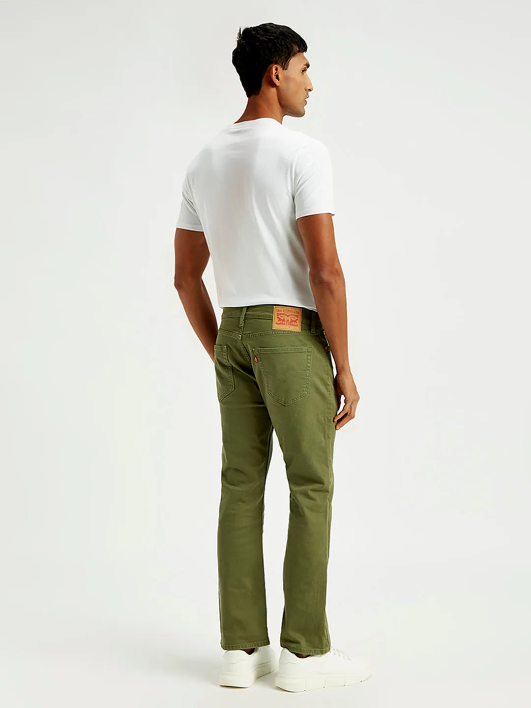 Men's 527 Olive Green Bootcut Fit Mid Rise Jeans