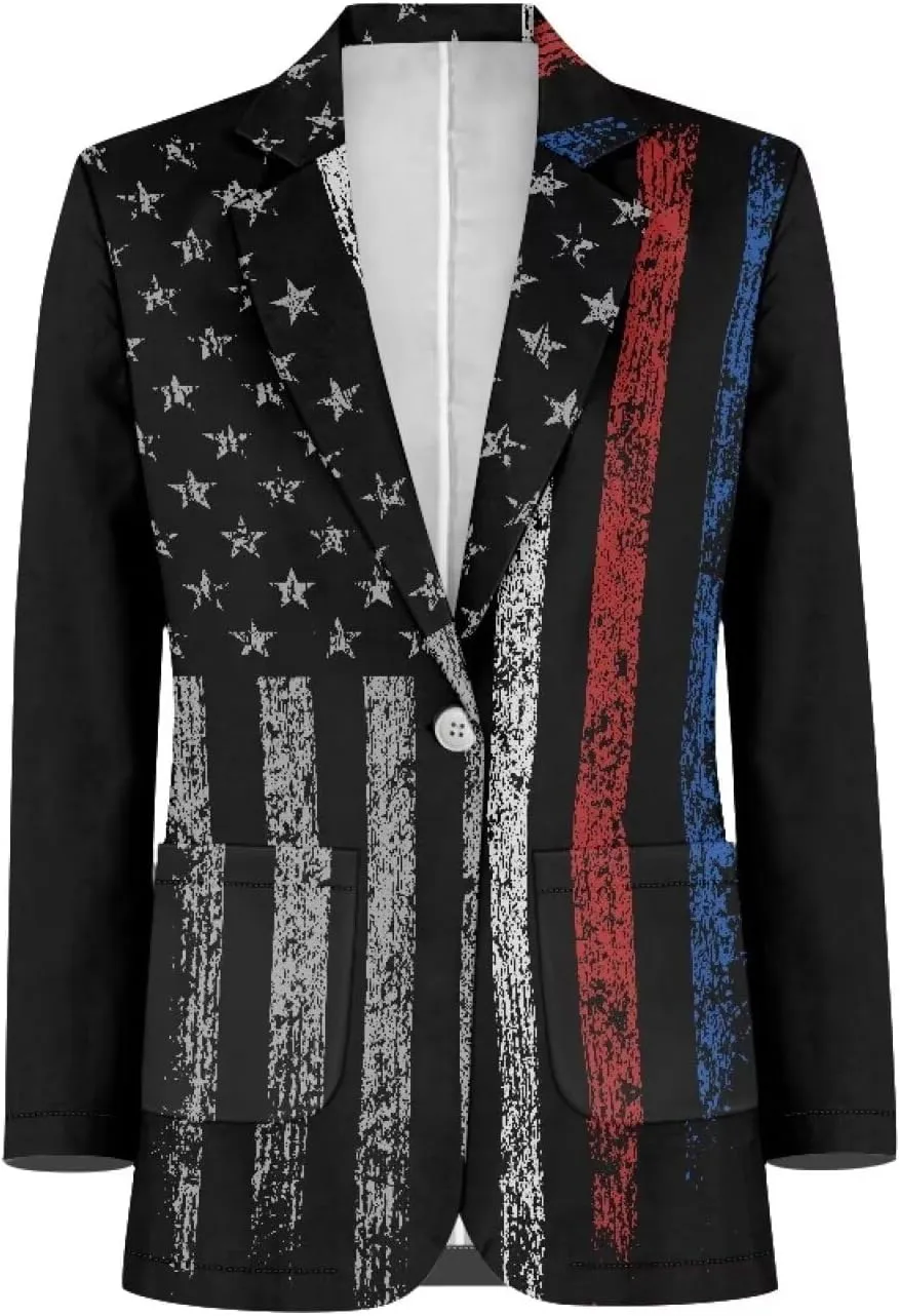 Men's Cozy One Button Suit Long Sleeve Blazer Jackets with Pockets Lightweight Knit Sport Coat for Business,Party