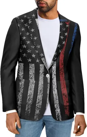 Men's Cozy One Button Suit Long Sleeve Blazer Jackets with Pockets Lightweight Knit Sport Coat for Business,Party