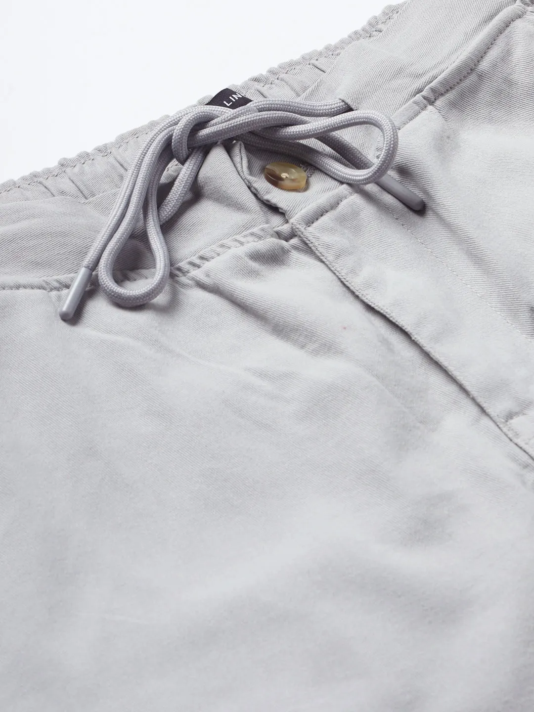Men's Light Grey Chino Comfortable Bottomwear With Smart Casual Look