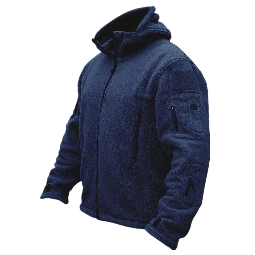 Men's Outdoor Warm Bladder Fleece Jacket Hoodie