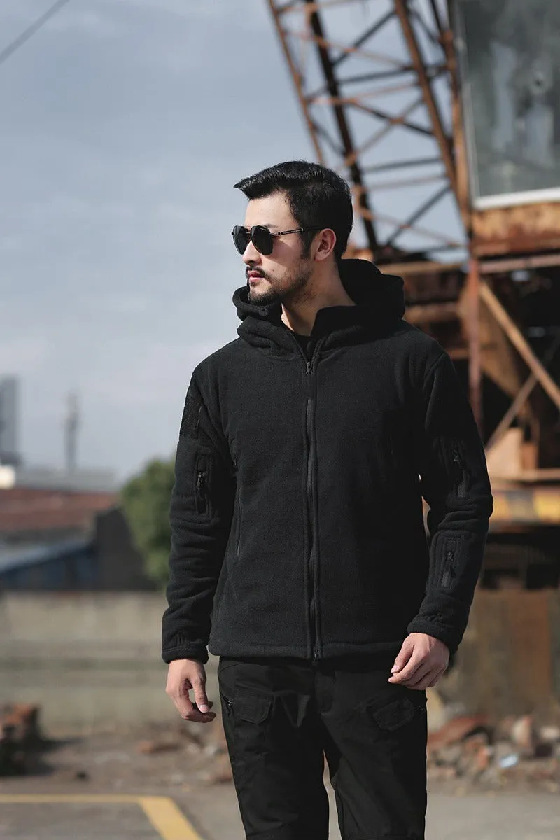 Men's Outdoor Warm Bladder Fleece Jacket Hoodie