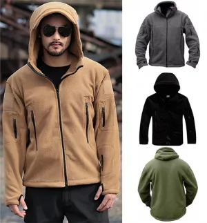 Men's Outdoor Warm Bladder Fleece Jacket Hoodie