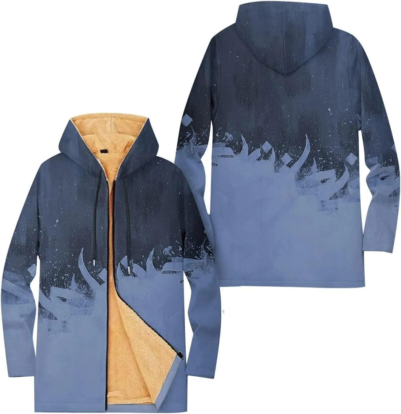 Mens Sherpa Hoodie Full-Zip Warm Heavyweight Hooded Thermal Fleece Thick Sweatshirt