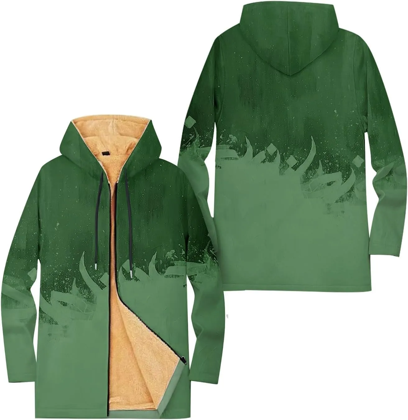 Mens Sherpa Hoodie Full-Zip Warm Heavyweight Hooded Thermal Fleece Thick Sweatshirt
