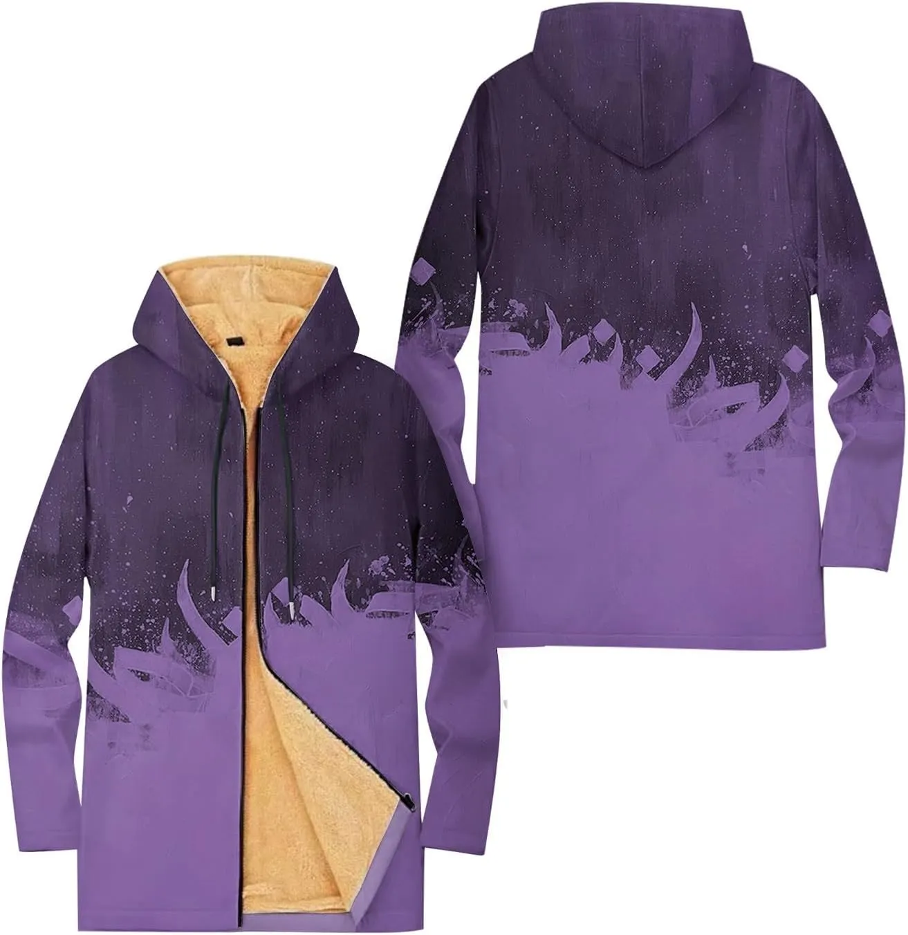 Mens Sherpa Hoodie Full-Zip Warm Heavyweight Hooded Thermal Fleece Thick Sweatshirt