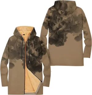 Mens Sherpa Lined Hoodie Zip Up Heavyweight Warm Sweatshirt Winter Thick Fleece Hoodies