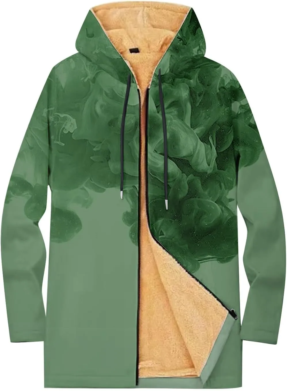 Mens Sherpa Lined Hoodie Zip Up Heavyweight Warm Sweatshirt Winter Thick Fleece Hoodies