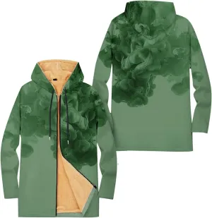 Mens Sherpa Lined Hoodie Zip Up Heavyweight Warm Sweatshirt Winter Thick Fleece Hoodies