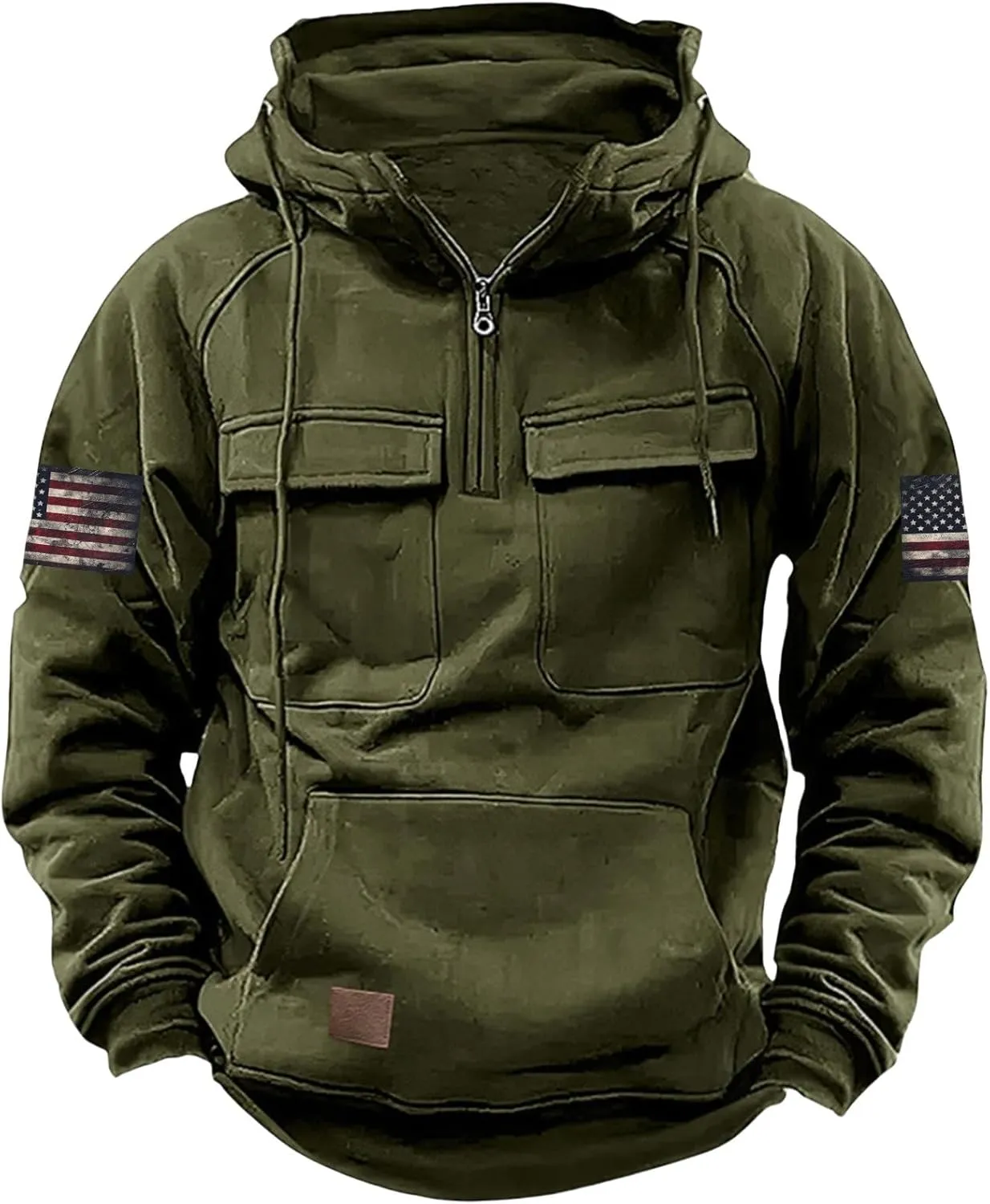 Men'S Sweatshirts Sweatshirt Men's Winter Plus Velvet Thickened Warm Cold Proof Heavy Sweatshirt Moisture Wicking &