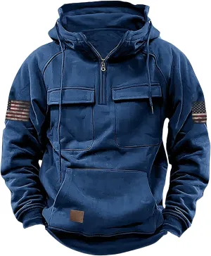 Men'S Sweatshirts Sweatshirt Men's Winter Plus Velvet Thickened Warm Cold Proof Heavy Sweatshirt Moisture Wicking &