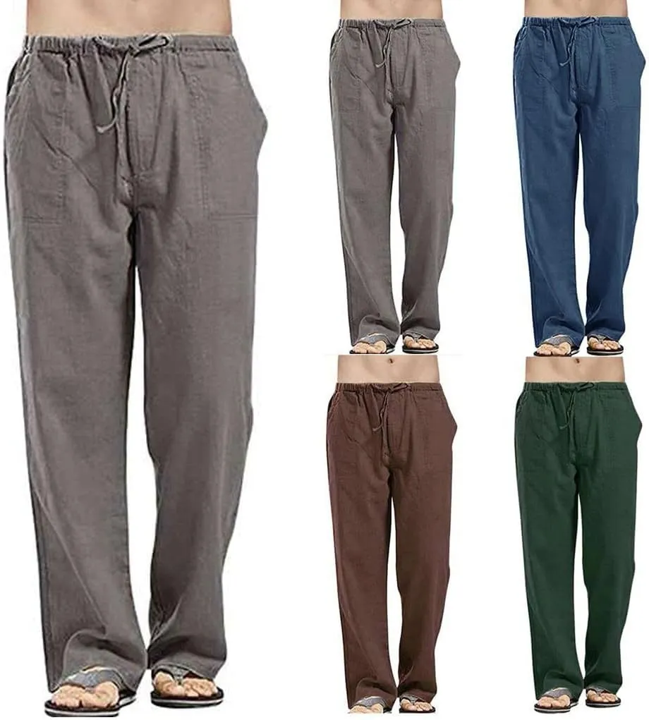 Mens Workout Cargo Sweatpants Trouser Men's Cargo Pants Cotton Tactical Pants Lightweight Casual Work Pant for Hiking