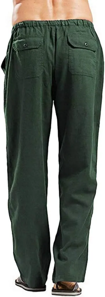 Mens Workout Cargo Sweatpants Trouser Men's Cargo Pants Cotton Tactical Pants Lightweight Casual Work Pant for Hiking