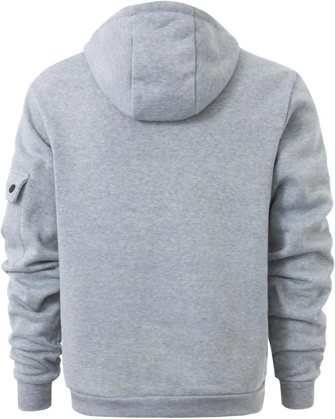 Men's Zip Hoodie Long Sleeved Loose Jogging Sport Sweatshirt Fall Casual Gym Athletic Cargo Warm Winter Pullover
