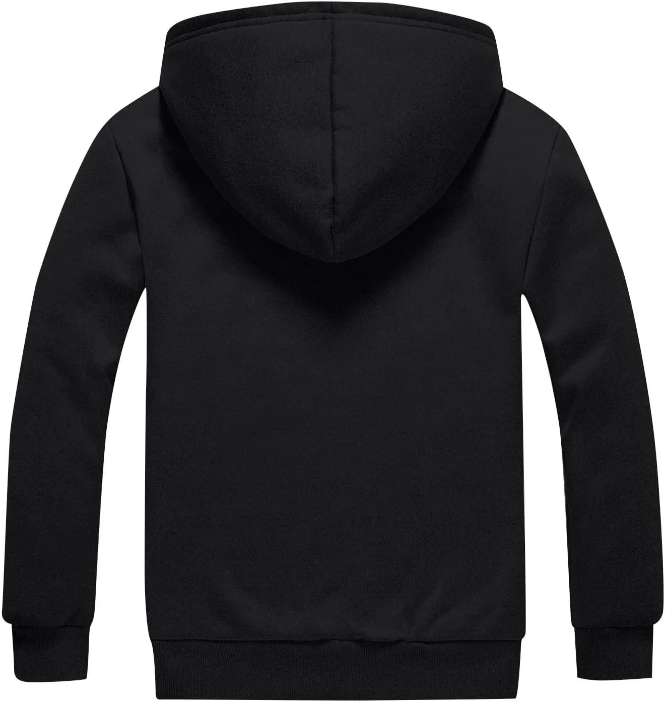 Mens Zip Up Hoodie Loose Fit Plus Size Fleece Lined Hooded Sweatshirt Comfy Warm Work Sherpa Jacket with Pockets