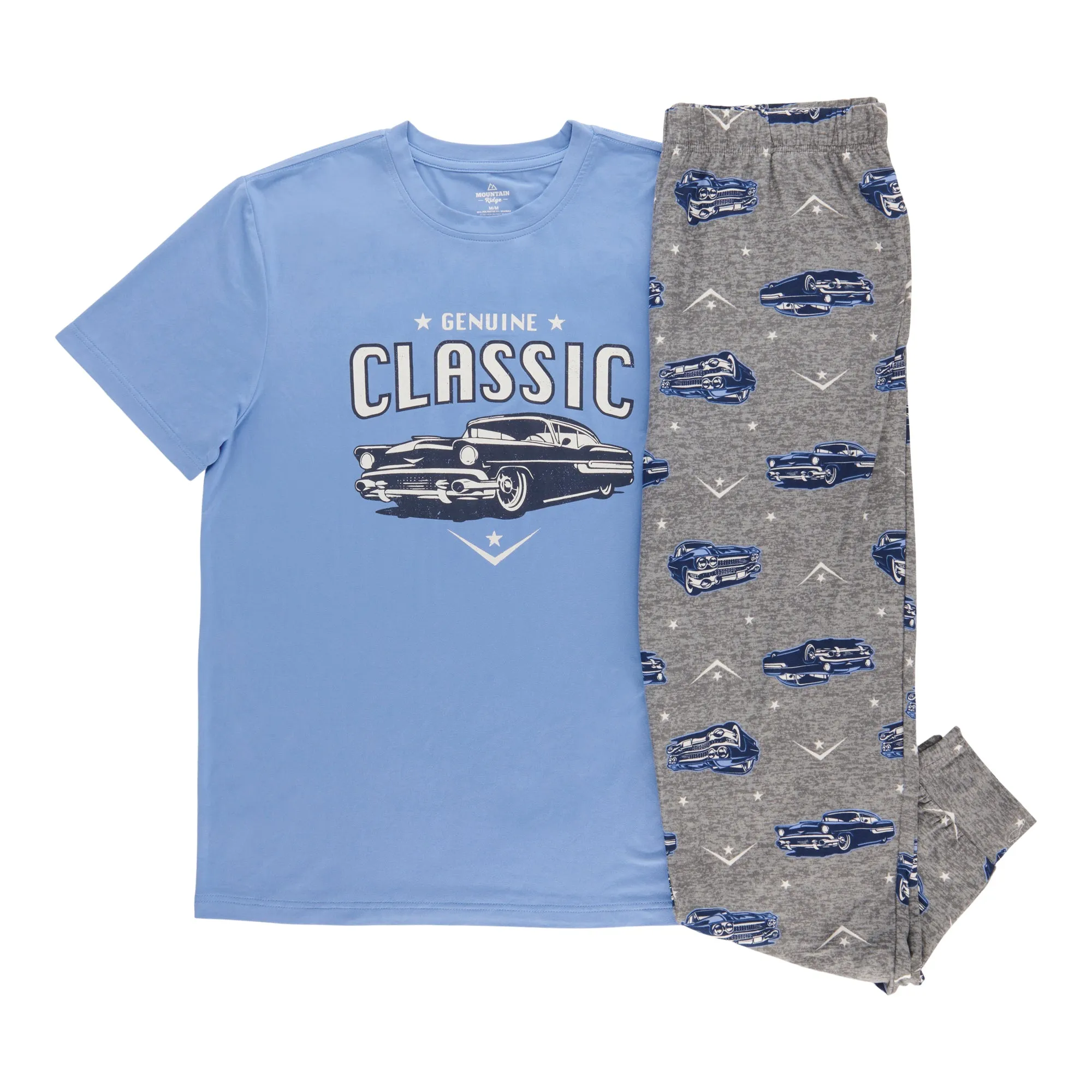 Mountain Ridge Men's Crew Neck Jogger PJ Set, 2-Piece