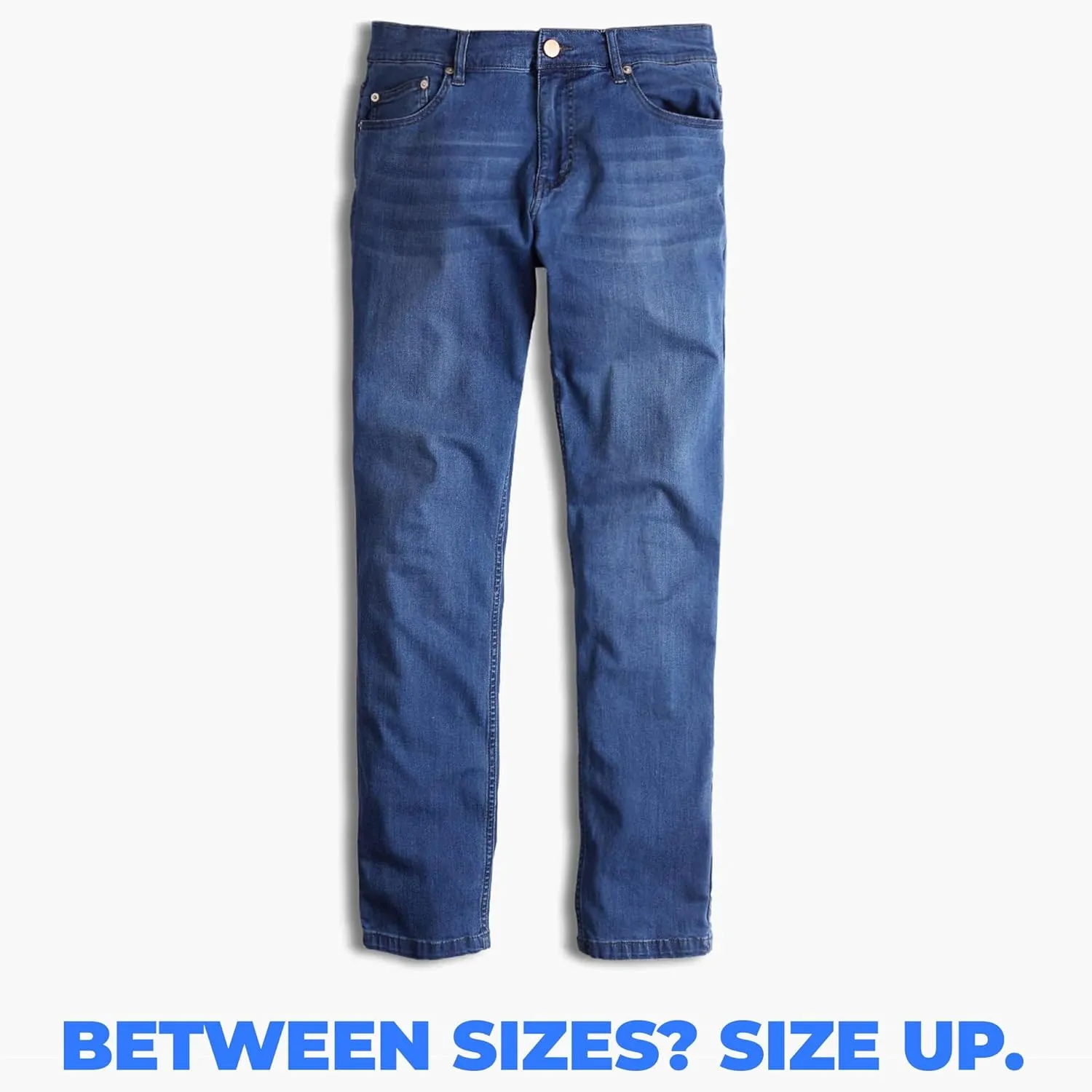 Mugsy Mens Jeans, Classic Fit, Stretch Denim Jeans for Men, Comfortable, 4-Way Stretch, Flexible Pants, Size Up If Needed